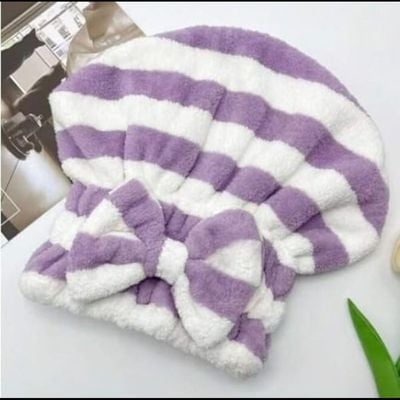 Microfiber Hair Drying Towel Cap (Purple)