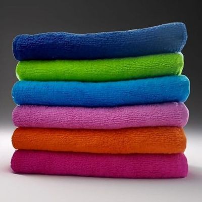 Mirfa 6 Pieces Hand Towel Set - 100% Cotton Premium Quality - Highly Absorbent - Assorted Colours - Made In Pakistan