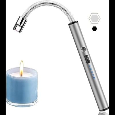 360 Degrees Rechargeable Candle Lighter - Silver