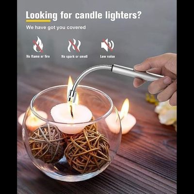 360 Degrees Rechargeable Candle Lighter - Silver