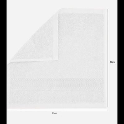 Face Towel - White - 100% Cotton (Pack of 1)