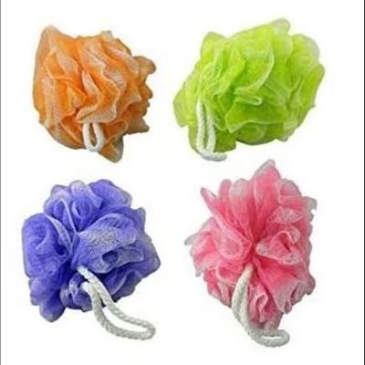 Mesh Bath Sponge Loofah (Assorted Colour - Pack of 4)