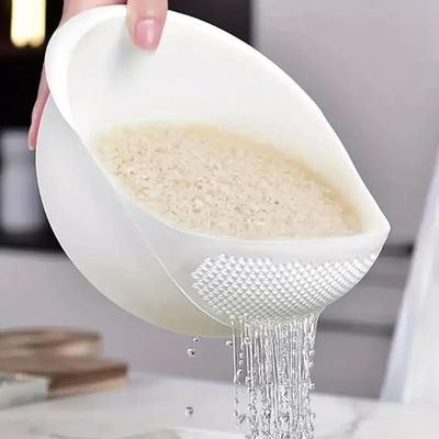 وعاء مصفاة وغربال لغسل الأرز متعدد الوظائف