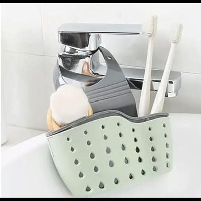 Kitchen Sink Shelf Organizer - Sink Caddy Soap And Sponge Holder Drying Rack (Green)