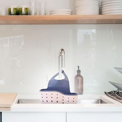 Mirfa Kitchen Sink Shelf Organizer - Sink Caddy Soap And Sponge Holder Drying Rack (Pink)