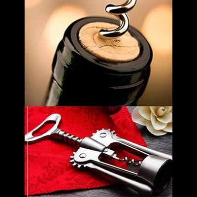 Wing Corkscrew Wine Bottle Opener (Silver)