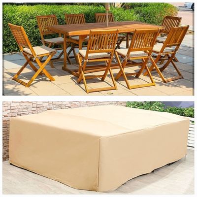 8 Seater Outdoor Dining Set Universal Protection Cover L250xW160xH90cm - Beige