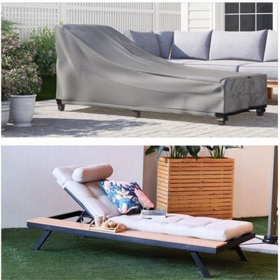 Sun Loungers Universal Protection Cover - L220xW90xH50cm - Grey