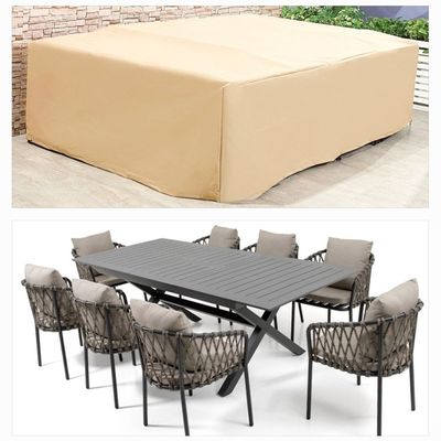 8-Seater Fillia Outdoor Dining Set Proetction Cover - L330xW180xH80cm - Beige