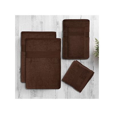 Extra Large Bath Towels Set (Pack of 6) 2 Bath Sheet 90x180cm, 1 Bath Towel 70x140cm, 1 Hand Towel 40x70cm, 2 Face Towel 30x30cm, Dark Brown - 550 GSM 100% Cotton Soft Bathroom Towels, Quick Drying, Highly Absorbent, Perfect for Hotels, Spas and Homes Extra Large Bath Towels Set (Pack of 6) 2 Bath Sheet 90x180cm, 1 Bath Towel 70x140cm, 1 Hand Towel 40x70cm, 2 Face Towel 30x30cm, Dark Brown - 550 GSM 100% Cotton Soft Bathroom Towels, Quick Drying, Highly Absorbent, Perfect for Hotels, Spas and Homes