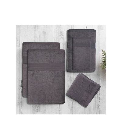 Extra Large Bath Towels Set (Pack of 6) 2 Bath Sheet 90x180cm, 1 Bath Towel 70x140cm, 1 Hand Towel 40x70cm, 2 Face Towel 30x30cm, Charcoal - 550 GSM 100% Cotton Soft Bathroom Towels, Quick Drying, Highly Absorbent, Perfect for Hotels, Spas and Homes Extra Large Bath Towels Set (Pack of 6) 2 Bath Sheet 90x180cm, 1 Bath Towel 70x140cm, 1 Hand Towel 40x70cm, 2 Face Towel 30x30cm, Charcoal - 550 GSM 100% Cotton Soft Bathroom Towels, Quick Drying, Highly Absorbent, Perfect for Hotels, Spas and Homes