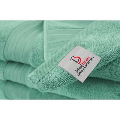 Ideal Home 100% Cotton 7 pc Bath Sheet Set Mint Green