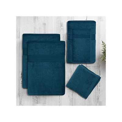 Extra Large Bath Towels Set (Pack of 6) 2 Bath Sheet 90x180cm, 1 Bath Towel 70x140cm, 1 Hand Towel 40x70cm, 2 Face Towel 30x30cm, Teal Blue - 550 GSM 100% Cotton Soft Bathroom Towels, Quick Drying, Highly Absorbent, Perfect for Hotels, Spas and Homes Extra Large Bath Towels Set (Pack of 6) 2 Bath Sheet 90x180cm, 1 Bath Towel 70x140cm, 1 Hand Towel 40x70cm, 2 Face Towel 30x30cm, Teal Blue - 550 GSM 100% Cotton Soft Bathroom Towels, Quick Drying, Highly Absorbent, Perfect for Hotels, Spas and Homes