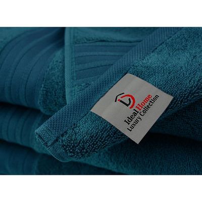 Ideal Home 100% Cotton 7 pc Bath Sheet Set Teal Blue