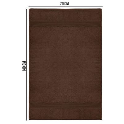 Ideal Home 100% Cotton 6 pc Bath Towel Set Dark Brown
