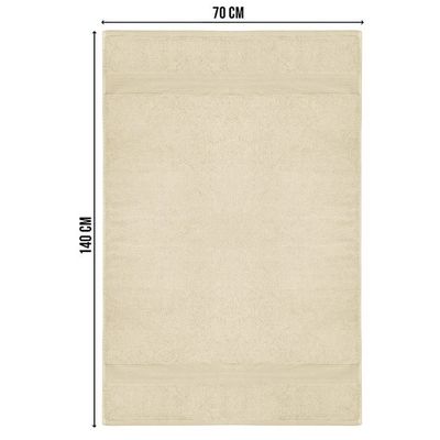 Ideal Home 100% Cotton 6 pc Bath Towel Set Cream