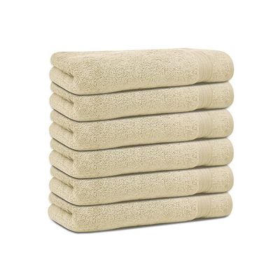Ideal Home 100% Cotton 6 pc Bath Towel Set Cream
