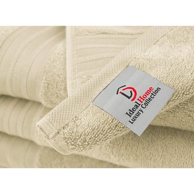 Ideal Home 100% Cotton 6 pc Bath Towel Set Cream