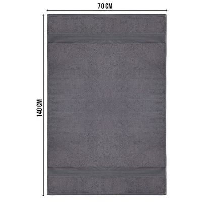 Ideal Home 100% Cotton 6 pc Bath Towel Set Charcoal
