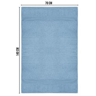 Ideal Home 100% Cotton 6 pc Bath Towel Set Sky Blue