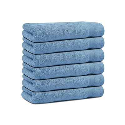 Ideal Home 100% Cotton 6 pc Bath Towel Set Sky Blue