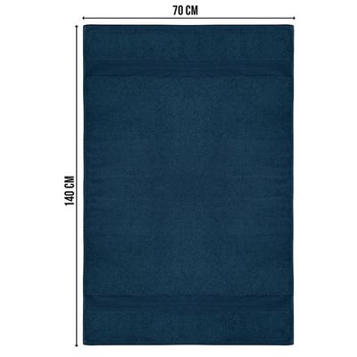 Ideal Home 100% Cotton 6 pc Bath Towel Set Navy Blue