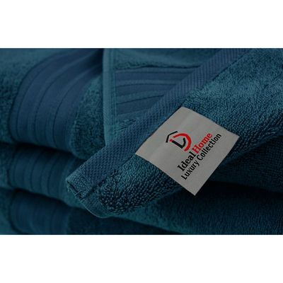 Ideal Home 100% Cotton 6 pc Bath Towel Set Navy Blue