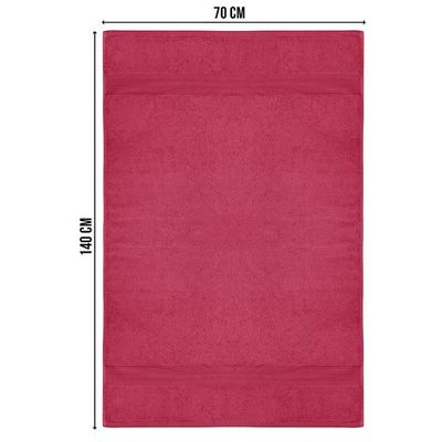 Ideal Home 100% Cotton 6 pc Bath Towel Set Pink 