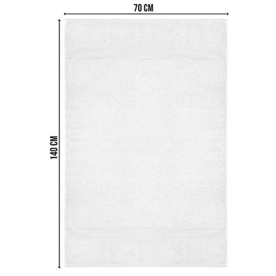 Ideal Home 100% Cotton 6 pc Bath Towel Set White