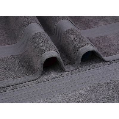 Ideal Home 100% Cotton 4 pc Bath Towel Set Charcoal