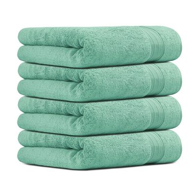 Ideal Home 100% Cotton 4 pc Bath Towel Set Mint Green