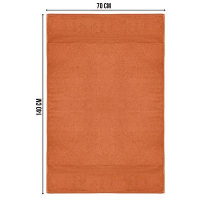 Ideal Home 100% Cotton 4 pc Bath Towel Set Orange