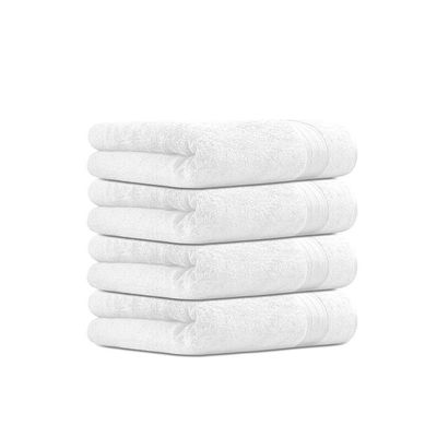 Ideal Home 100% Cotton 4 pc Bath Towel Set White