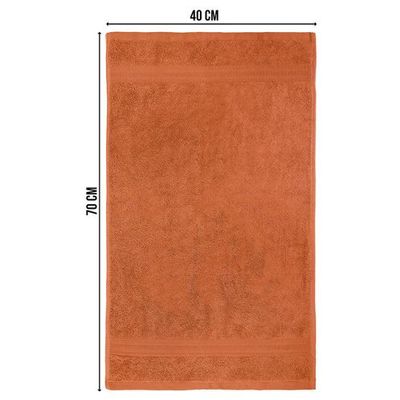 Ideal Home 100% Cotton 6 pc Hand Towel Set Orange