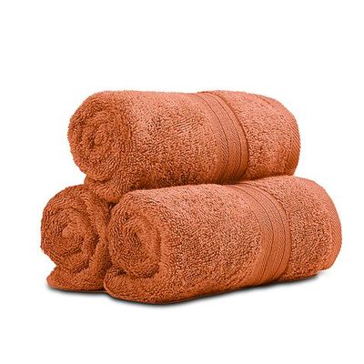 Ideal Home 100% Cotton 6 pc Hand Towel Set Orange