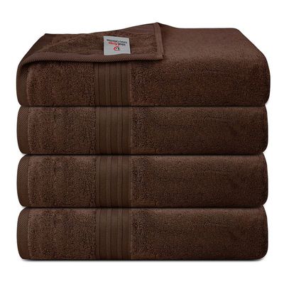Ideal Home 100% Cotton 4 pc Gym Towel Set Dark Brown