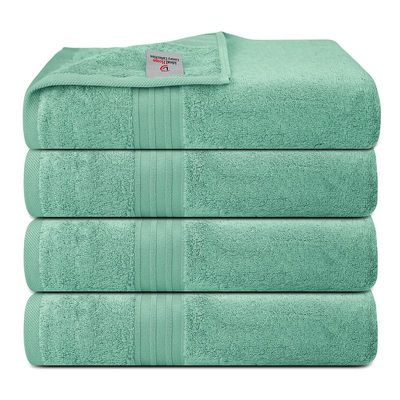 Ideal Home 100% Cotton 4 pc Gym Towel Set Mint Green
