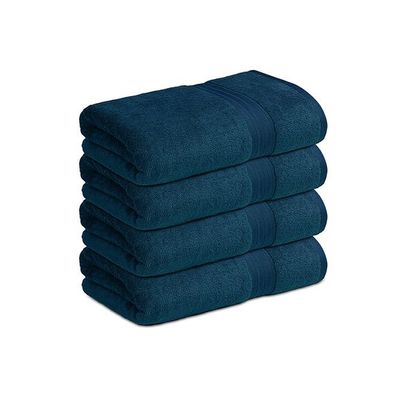 Ideal Home 100% Cotton 4 pc Gym Towel Set Teal Blue