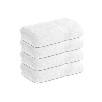 Ideal Home 100% Cotton 4 pc Gym Towel Set White