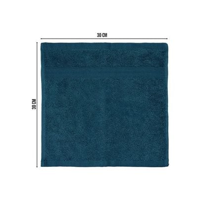 Ideal Home 100% Cotton 12 pc Face Towel Set Teal Blue