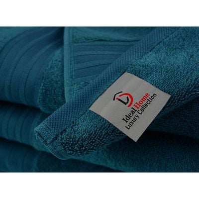 Ideal Home 100% Cotton 12 pc Face Towel Set Teal Blue