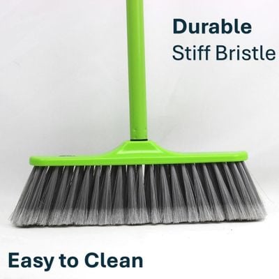 Clean & Care All Home Cleaning Set Broom Wiper Squeegee Spin Mop Toilet Brush with Holder Dustpan with Brush Scrub Brush for Home Kitchen Office Assorted Color