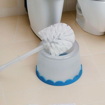 Clean & Care Toilet Brush with Holder and Scrub Brush Set Long Handle Bathroom Toilet Cleaning (ASSORTED)