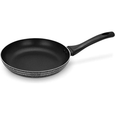 Auroware 26CM Non-Stick Cm Round Fry Pan Black, Long lasting Aluminum Durable Three Layer Coating, Induction Cook Bottom, Strong Handle