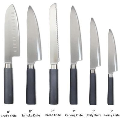 Auroware 6-Piece Kitchen Knife Set, Stainless Steel, Professional Kitchen Knife Set for Home Use, Sharp, 6 Different set Utility Kitchen knife