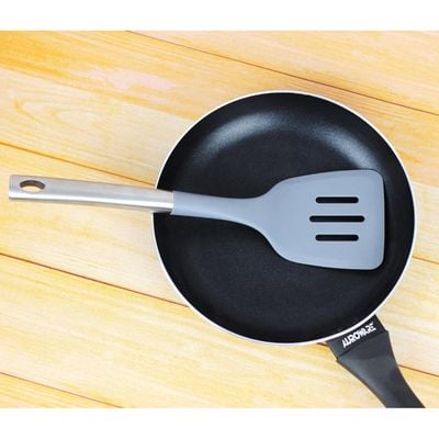 Auroware Kitchen Utensil Heat Resistant Slotted spoon, Sloted Turner, Solid Spoon, Solid Turner, Egg whisk. Soup Ladle Non stick and Non toxic (Nylon)