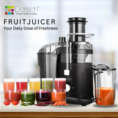 Dorsch Premium Fruit Juicer - Self-Cleaning Function, 3-Speed Precision, Large 3.0L Pulp Container, 800ML Jug, Overheat Protection, 2-Year Warranty
