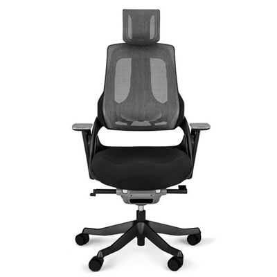 Mahmayi Robotto 609 High-Back Modern Ergonomic Mesh Chair with Adjustable Hight, Caster Wheels, and Lumbar Support Ideal for Home and Office - Black