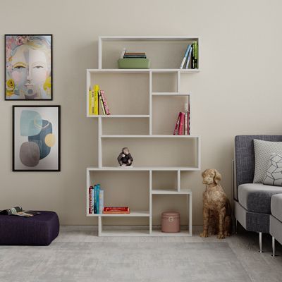 Mourah Karmato Bookcase - Ancient White - 2 Years Warranty