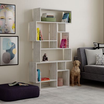 Mourah Karmato Bookcase - Ancient White - 2 Years Warranty